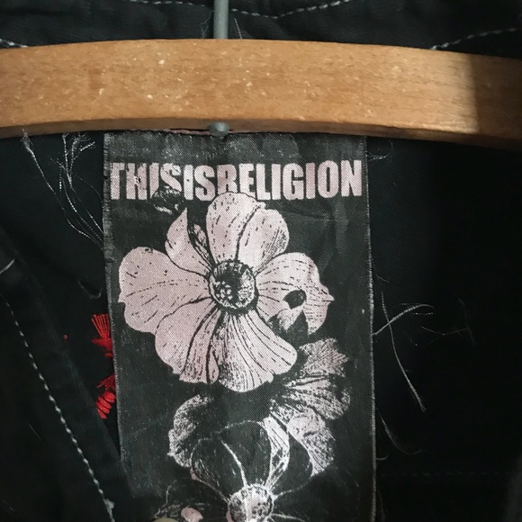 boutique denim moto jacket - Picture 7 of 7